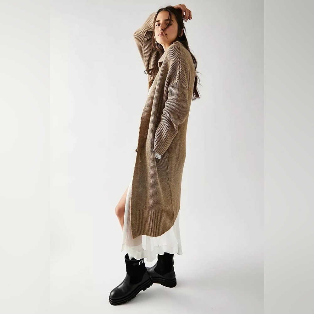 Free People Finely Maxi Cardi Size L. B21 - Picture 2 of 8